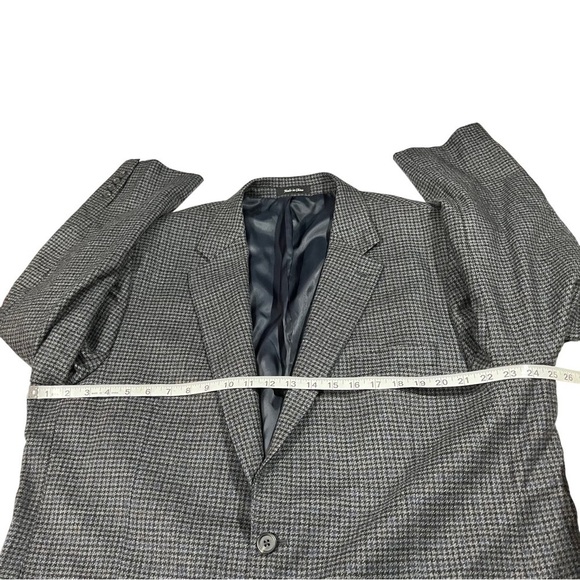 Ralph Lauren Chaps Grey Red Melange Houndstooth 2 Button Suit Jacket Sz 48L Wool - Picture 15 of 16